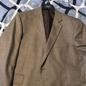 Stafford Brown Plaid Blazer